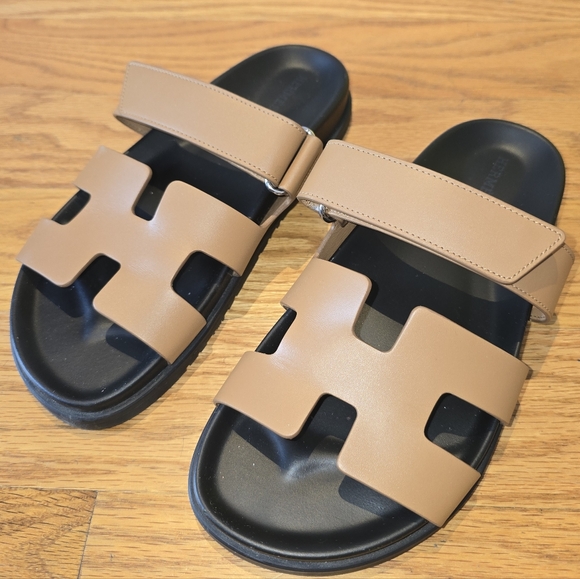 Authentic Hermes Chypre Sandals - Picture 1 of 10